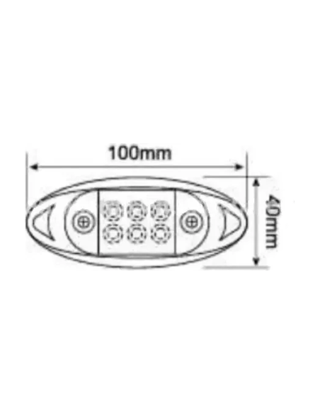 24V Red LED Side Lamp