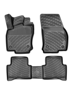 Rubber car mat set, tray type, compatible with Volkswagen...