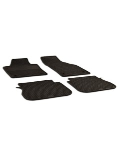 Rubber car mat set compatible with Volkswagen Caddy models (2003-2015)/(2015-2019) Oval...
