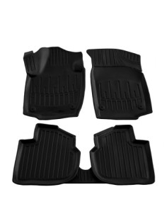 Rubber tray mat set for Skoda Rapid (2012-2019)