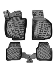 Rubber tray mat set for Skoda Superb II B6 2008-2015