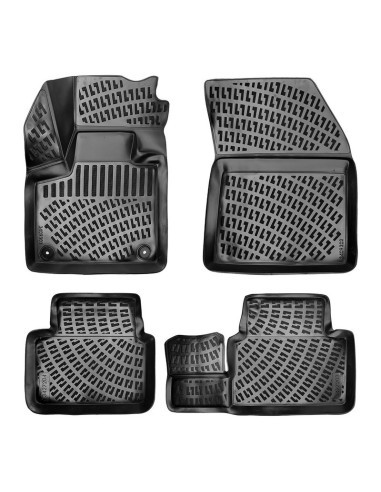 Rubber mat set type tray for Peugeot 5008 II 2017-
