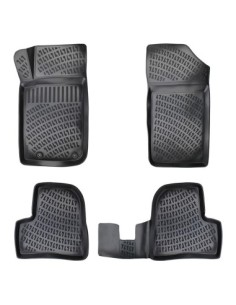 Rubber tray mat set for Peugeot 206