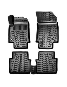 Rubber mat set type tray for Opel Crossland X 2017-