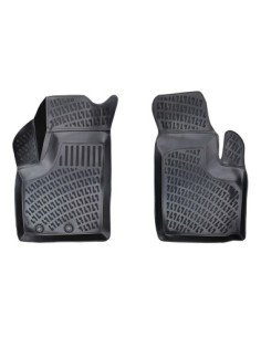 Set of rubber floor mats type tray for Fiat Doblo (Front)...