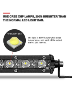 LED Car Bar 18W Super Slim (35 mm) 12/24V, 1530 Lumens,... 2