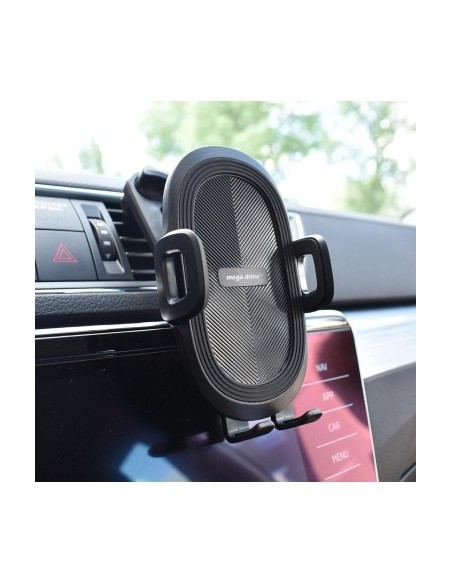 Expandable car phone holder 55-105mm with vent grille attachment
