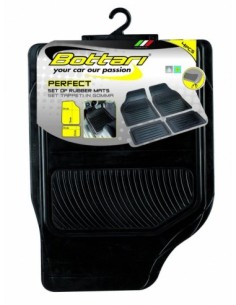 Set of 4 universal rubber mats "PERFECT" Black Bottari 2