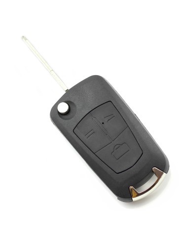 Folding key case, 3 buttons, right blade for Opel