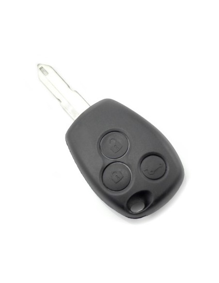 3 gombos kulcs ház és inox akkumulátor tartó Dacia/Renault számára