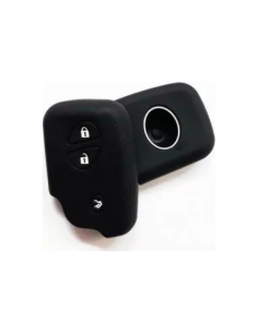 Silicone Car Key Case for Lexus with 3 Buttons Black