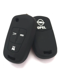 Silicone Car Key Case for Opel with 3 Buttons Black