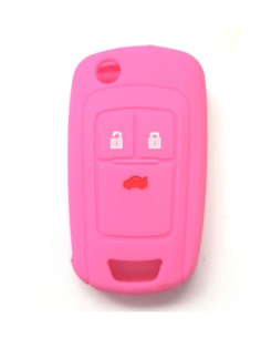Silicone Car Key Case for Opel Insignia with 3 Buttons Pink