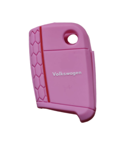 Silicone car key fob case for VW GTI with Pink logo