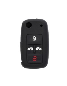 VW 4 gombos autó kulcs briceg szilikon tok Fekete