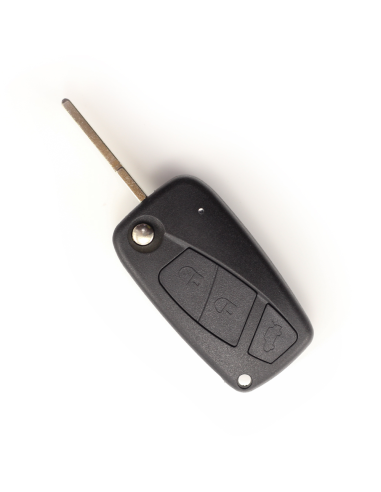 Key case type knife, 3 buttons for Fiat black