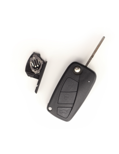 Key case type knife, 3 buttons for Fiat black