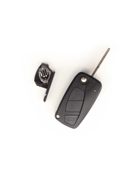 Key case type knife, 3 buttons for Fiat black