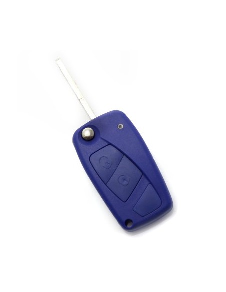 Folding Key Case, 2 Buttons for Fiat Blue
