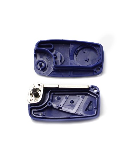 Folding Key Case, 2 Buttons for Fiat Blue