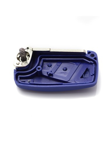 Folding Key Case, 2 Buttons for Fiat Blue