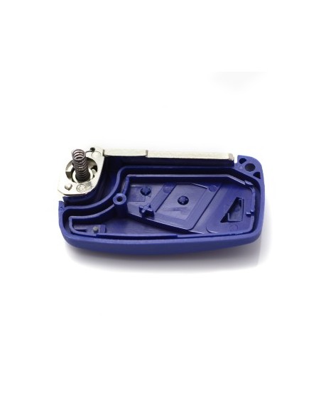 Folding Key Case, 2 Buttons for Fiat Blue