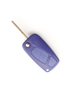 Folding key case, 3 buttons for Fiat blue