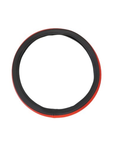 Red/Black Eco-Leather Steering Wheel Cover...