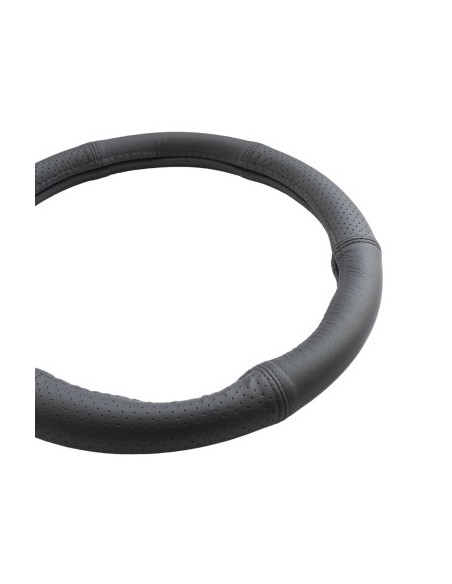 Husa Volan Din Piele Naturala Semi Perforata Negru 35-37 cm
