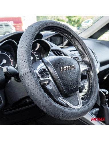 Amio Perforated Leather Steering Wheel Cover...