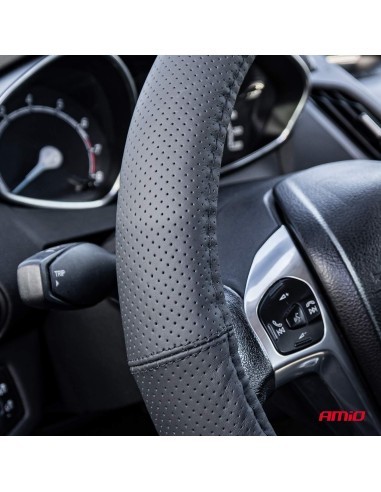 Amio Perforated Leather Steering Wheel Cover...