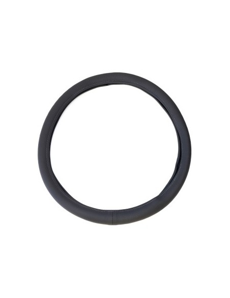 Gray Perforated Eco-Leather Steering Wheel Cover 44-48 cm