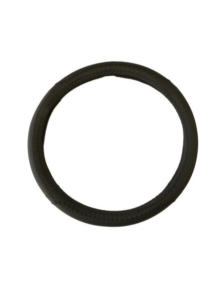 Black Eco-Leather Steering Wheel Cover 37-39 cm