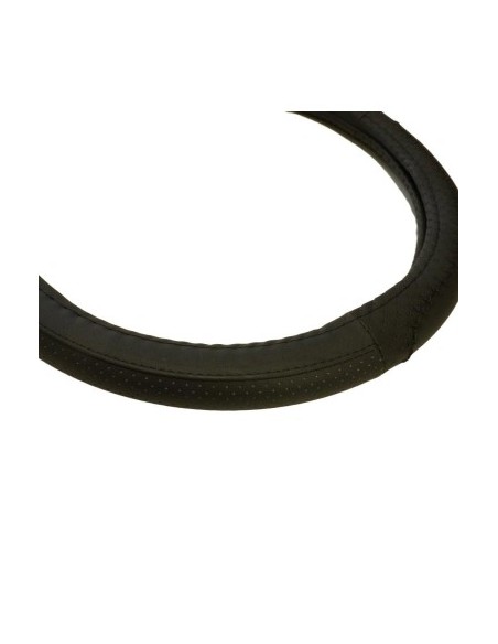 Black Eco-Leather Steering Wheel Cover 37-39 cm