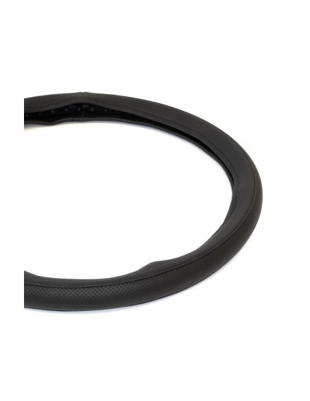 Husa Volan Din Piele Ecologica Perforata Negru 44-48 cm