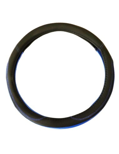 Eco Leather Steering Wheel Cover Blue 37-39 cm