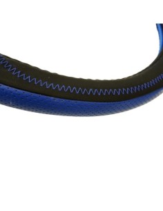 Eco Leather Steering Wheel Cover Blue 37-39 cm 2