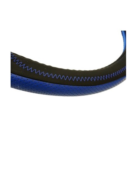 Eco Leather Steering Wheel Cover Blue 37-39 cm