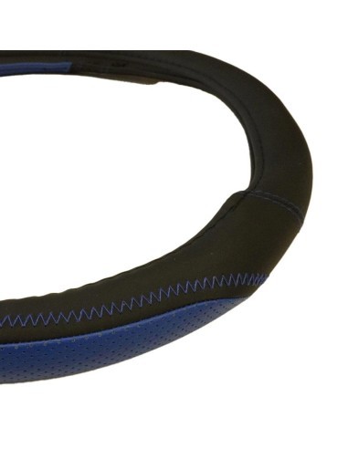 Eco Leather Steering Wheel Cover Blue 37-39 cm