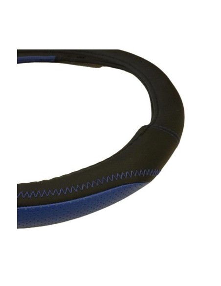 Eco Leather Steering Wheel Cover Blue 37-39 cm