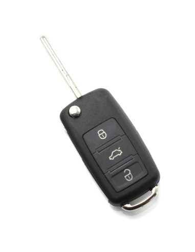 Folding Key Case with 3 Buttons for Audi A8