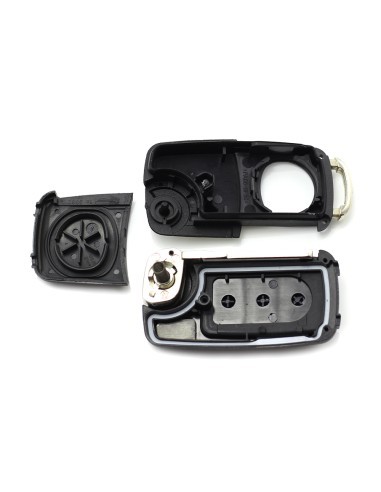 Folding Key Case with 3 Buttons for Audi A8