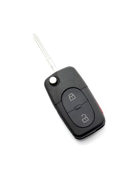 Folding Key Case with 2+1 Buttons for Audi with Panic Button and Battery 1616