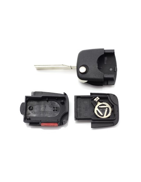 Folding Key Case with 2+1 Buttons for Audi with Panic Button and Battery 1616