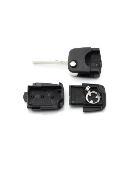 Folding Key Case with 3 Buttons for Audi Battery Slot 1616