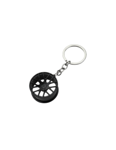 Metal Keychain Black Matte Rim