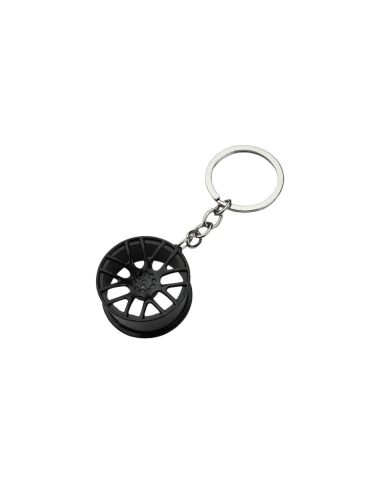 Metal Keychain Black Matte Rim
