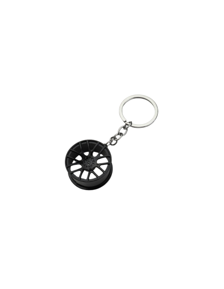 Metal Keychain Black Matte Rim