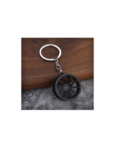 Metal Keychain Black Matte Rim