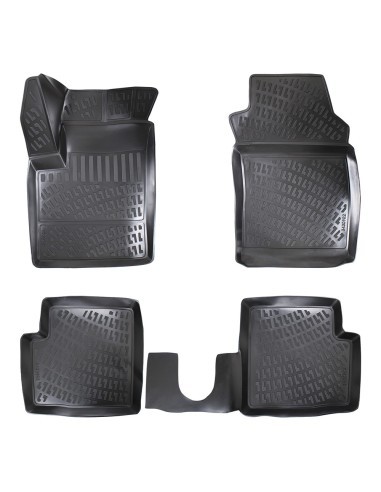 Rubber mat set type tray for Fiat 500 2007-